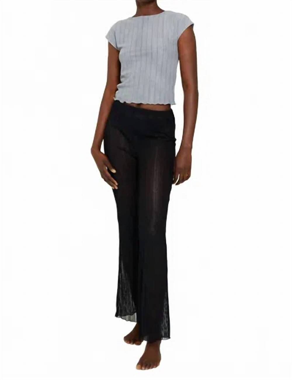 NEW FIND ME NOW ribbed mesh legging in black
